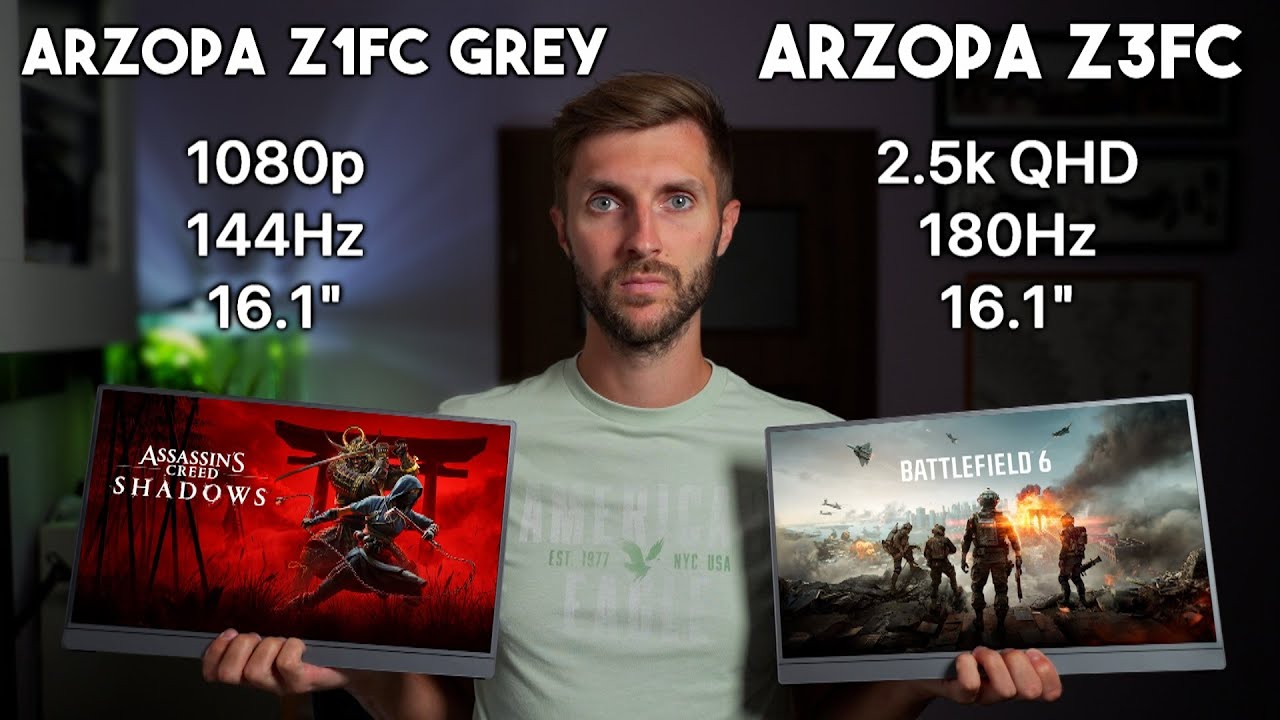 Z3FC против Z1FC Gray: какой портативный монитор ARZOPA вам лучше всего подойдёт? | Соотношение ц...