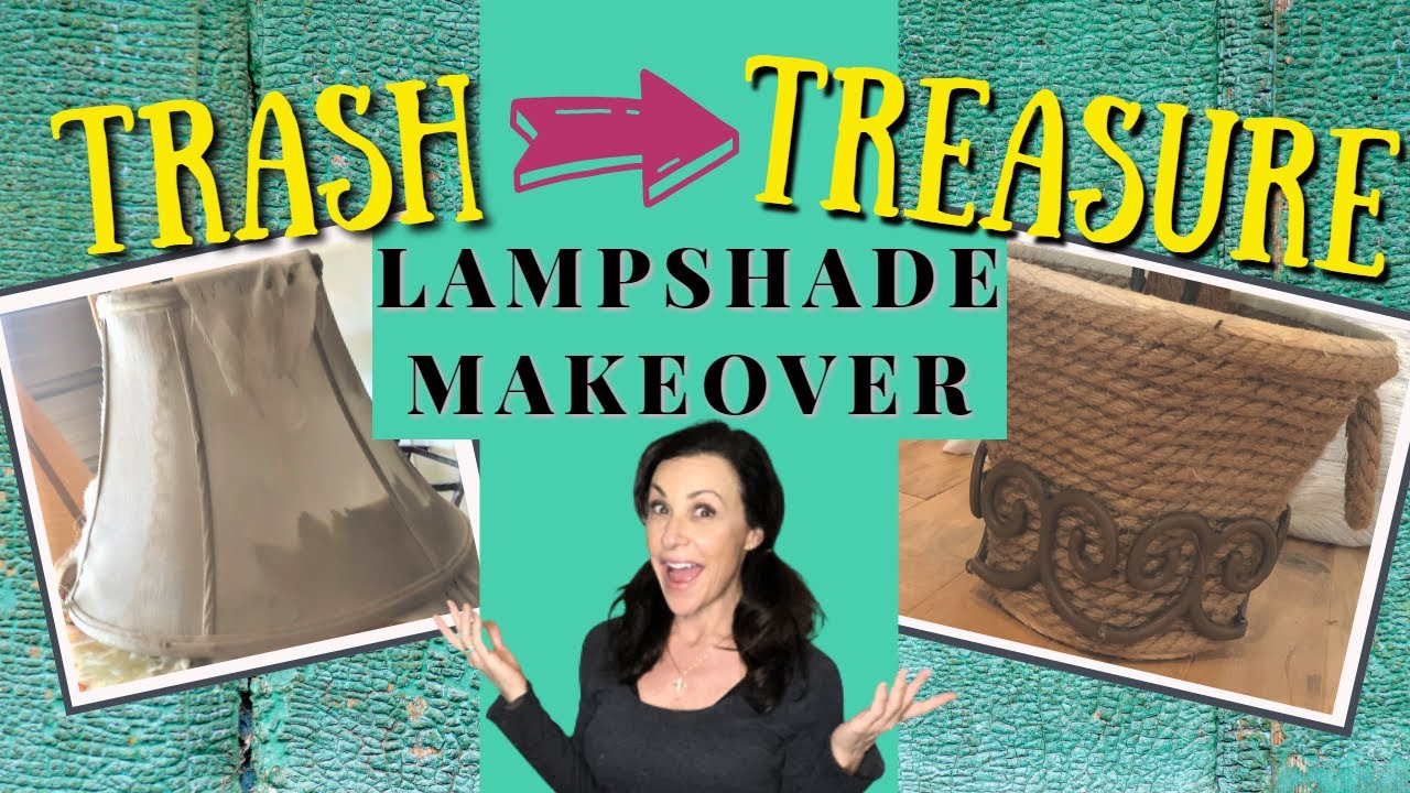 AMAZING! TRASH to TREASURE Lampshade Transformation | Repurposed Old Lampshade
