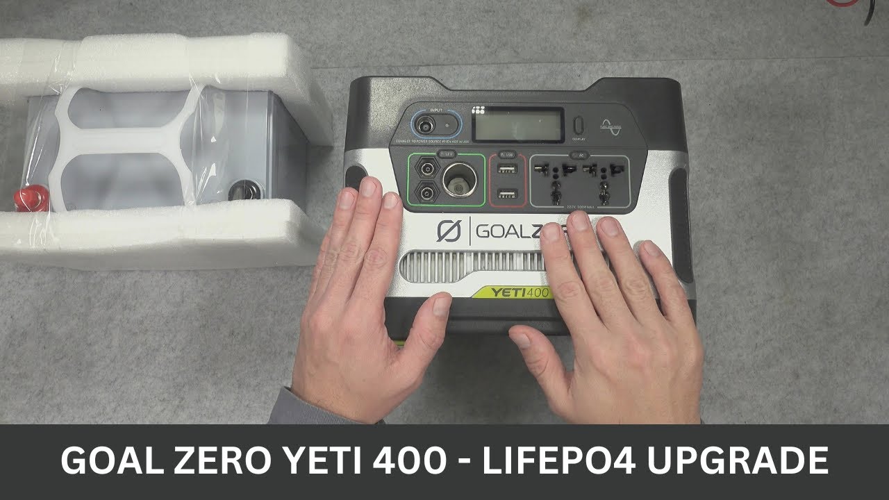 Goal Zero Yeti 400 -  upgrade to LiFePo4 (drop in replacement) capacity test while using solar port