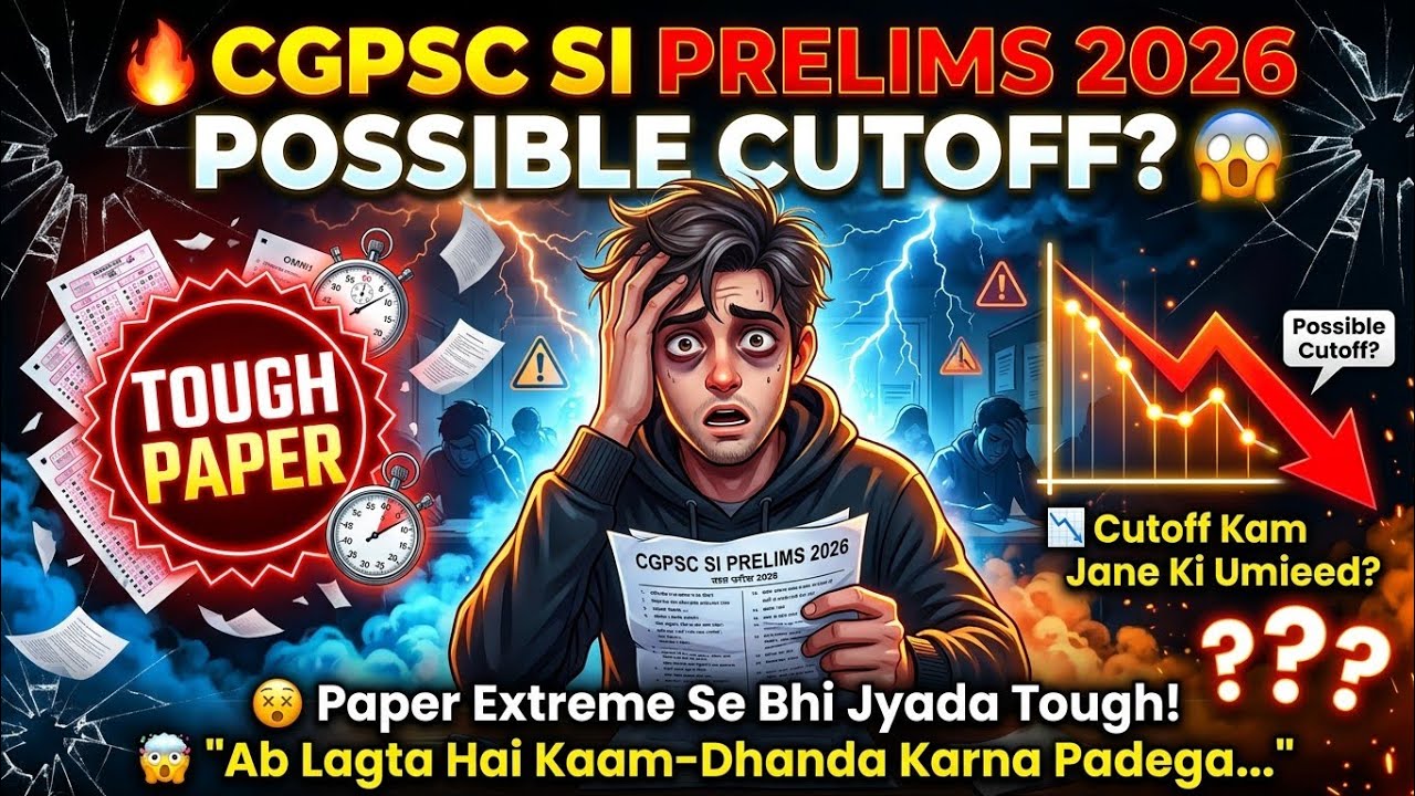 Possible cutoff of cgpsc subinspector/si prelims exam 2026/cgpsc si prelims संभावित cutoff 