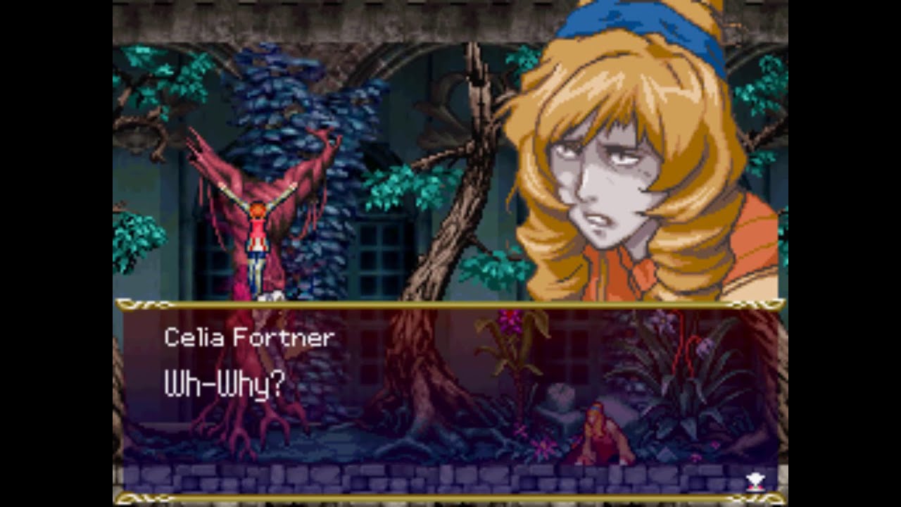 Soma Kills Celia (Bad Ending 2) - Castlevania Dawn of Sorrow (Soma).