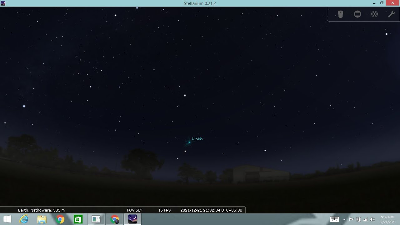 Live meteor shower 18 - 23 December | ursids meteor shower | clash of  astronomy | Stellarium