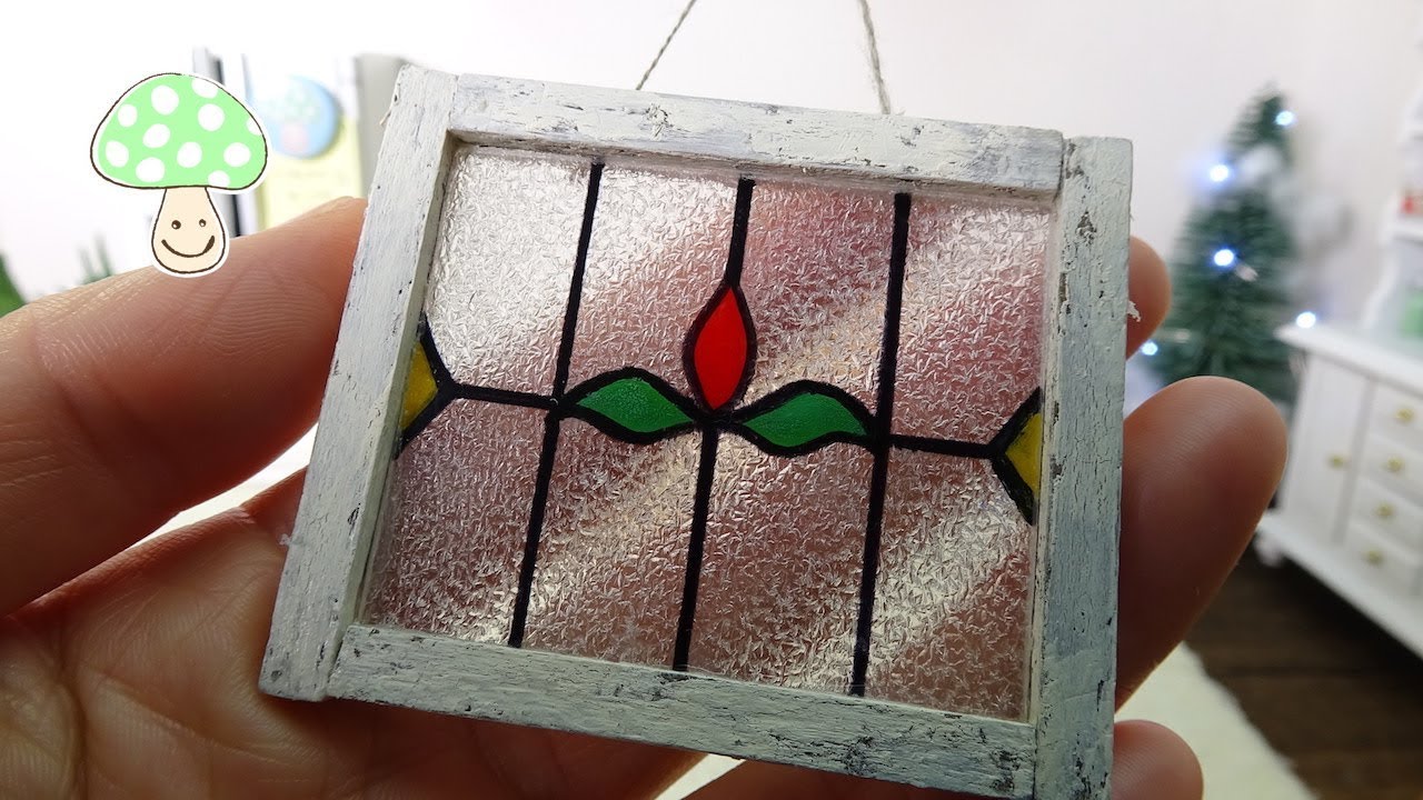 An Antique Style miniature stained glass making♡