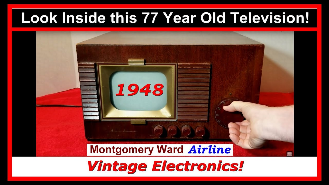 ЗАГЛЯНИТЕ ВНУТРЬ 77-летнего телевизора! ЭЛТ-телевизор 1948 года от Montgomery Ward Airline. Истор...