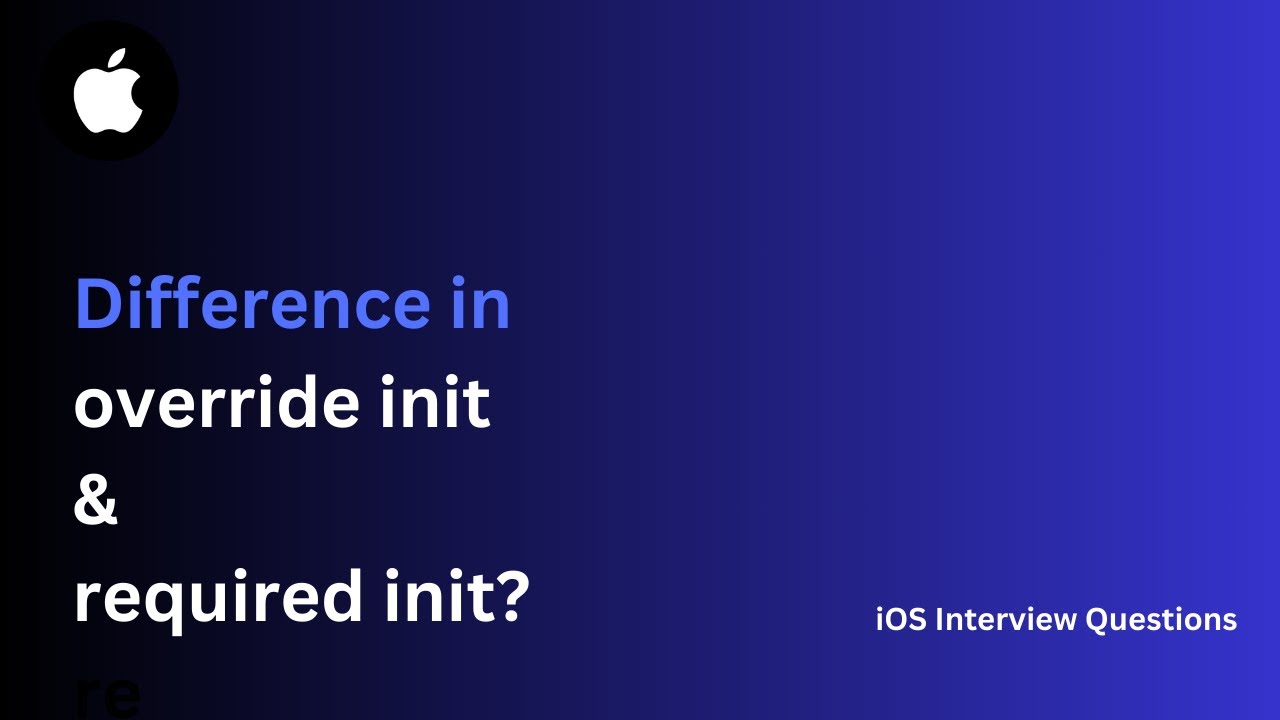 Override init and Required init | Learn iOS Interview Questions in Hindi 2024