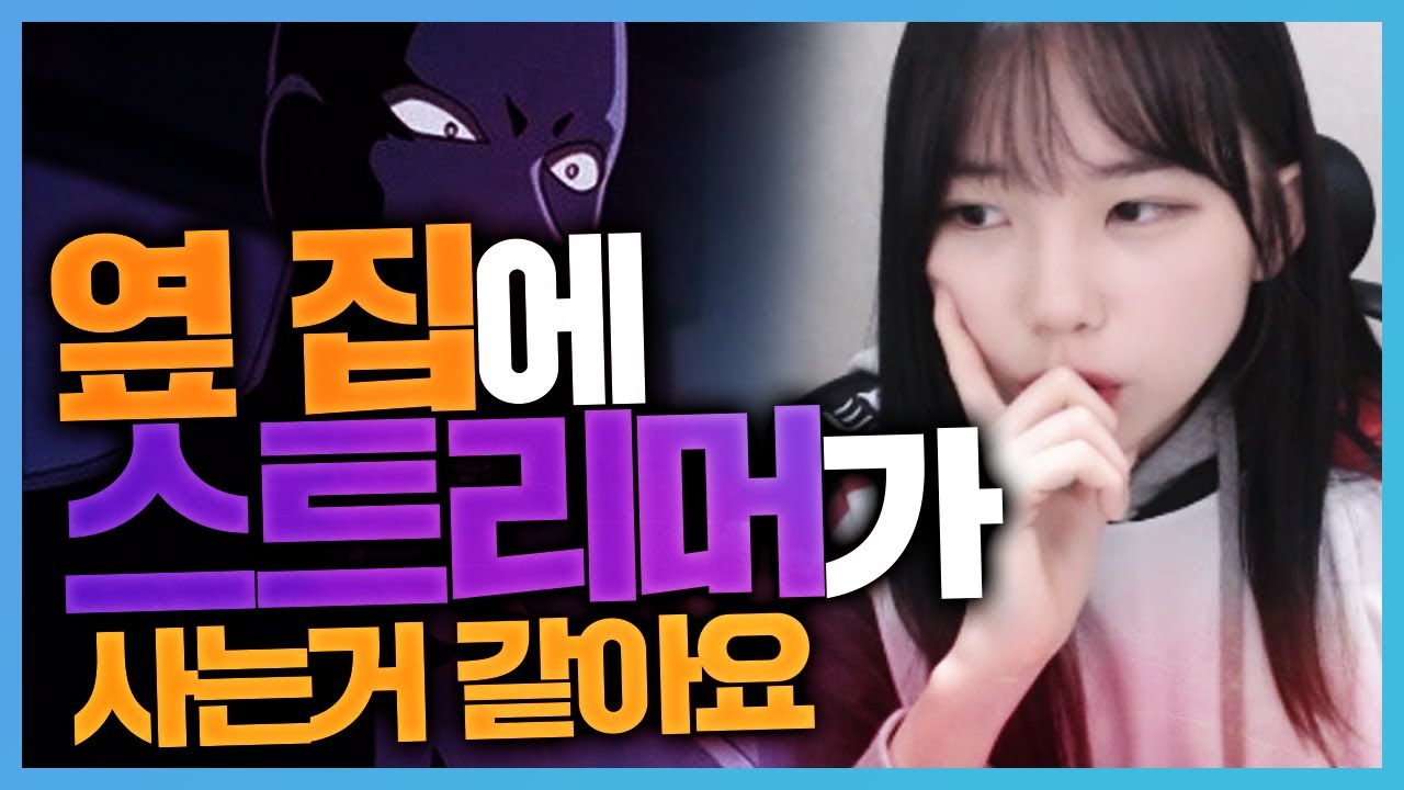 옆집에 스트리머가 사는 거 같아요..