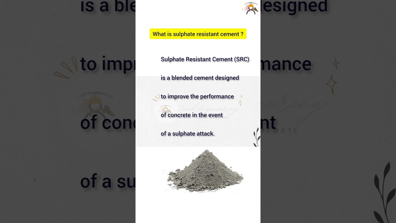 What is sulphate resistant cement #construction #reinforcedconcrete #concrete #civilengineering