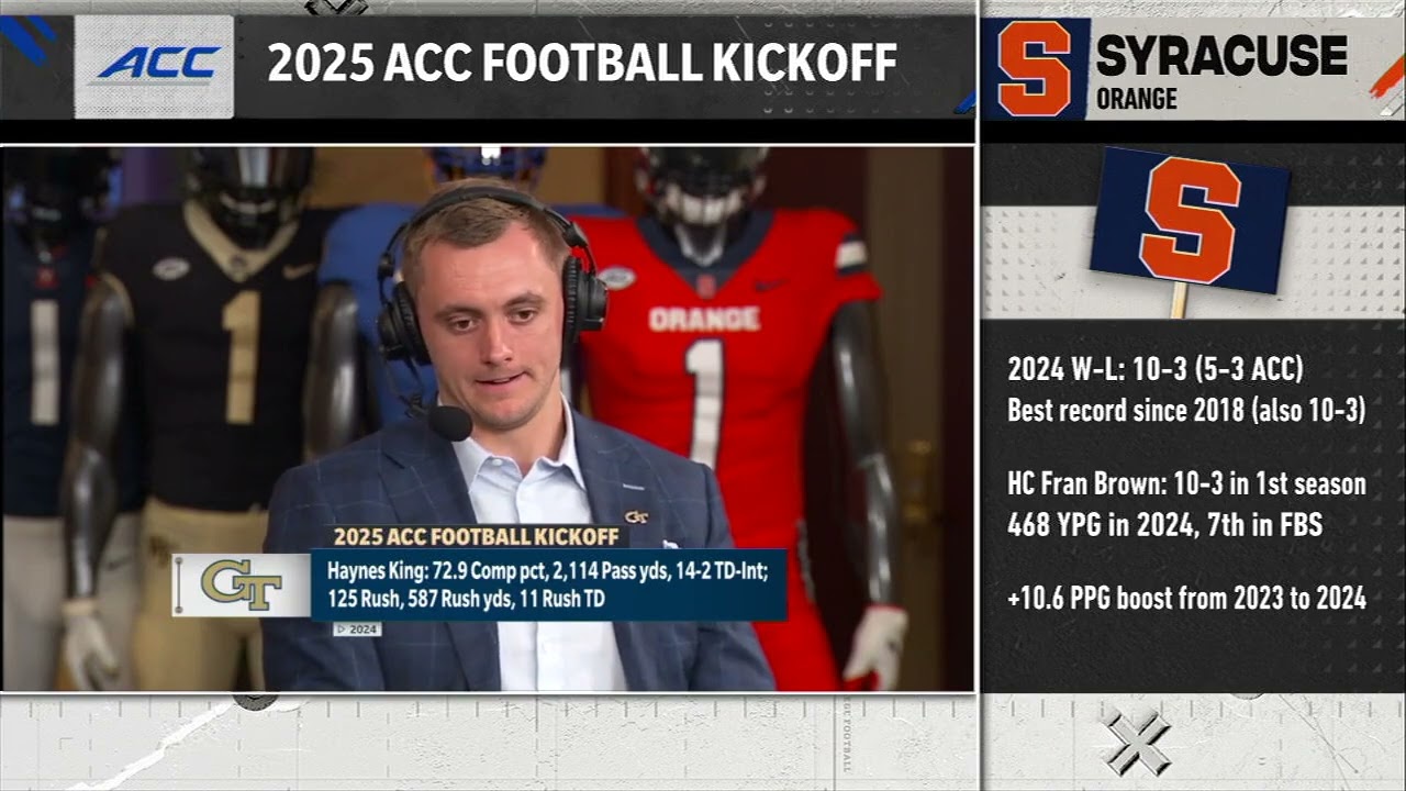 GT FB: QB Haynes King - 2025 ACC Kickoff (ACC Huddle)