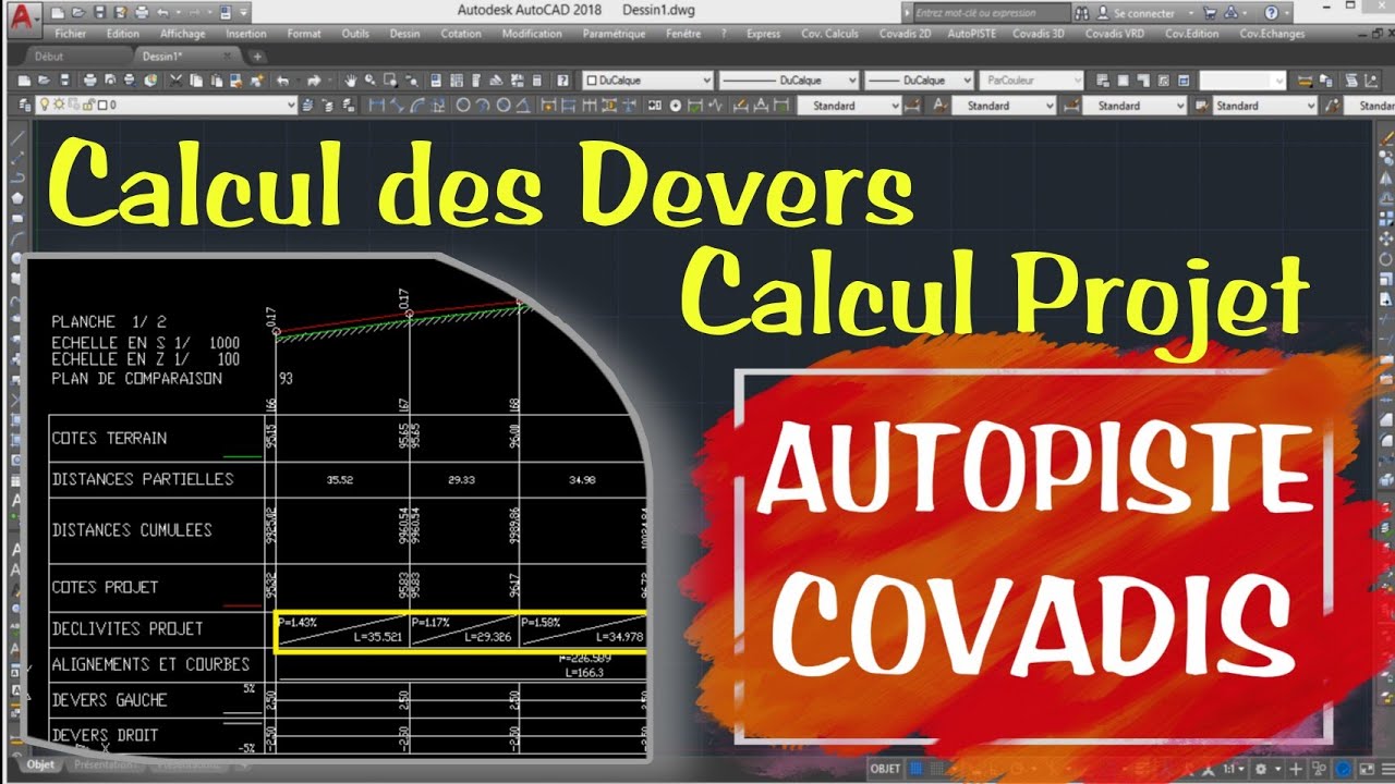 13 Calcul des Dévers et Calcul le Projet Routier sur Autopiste