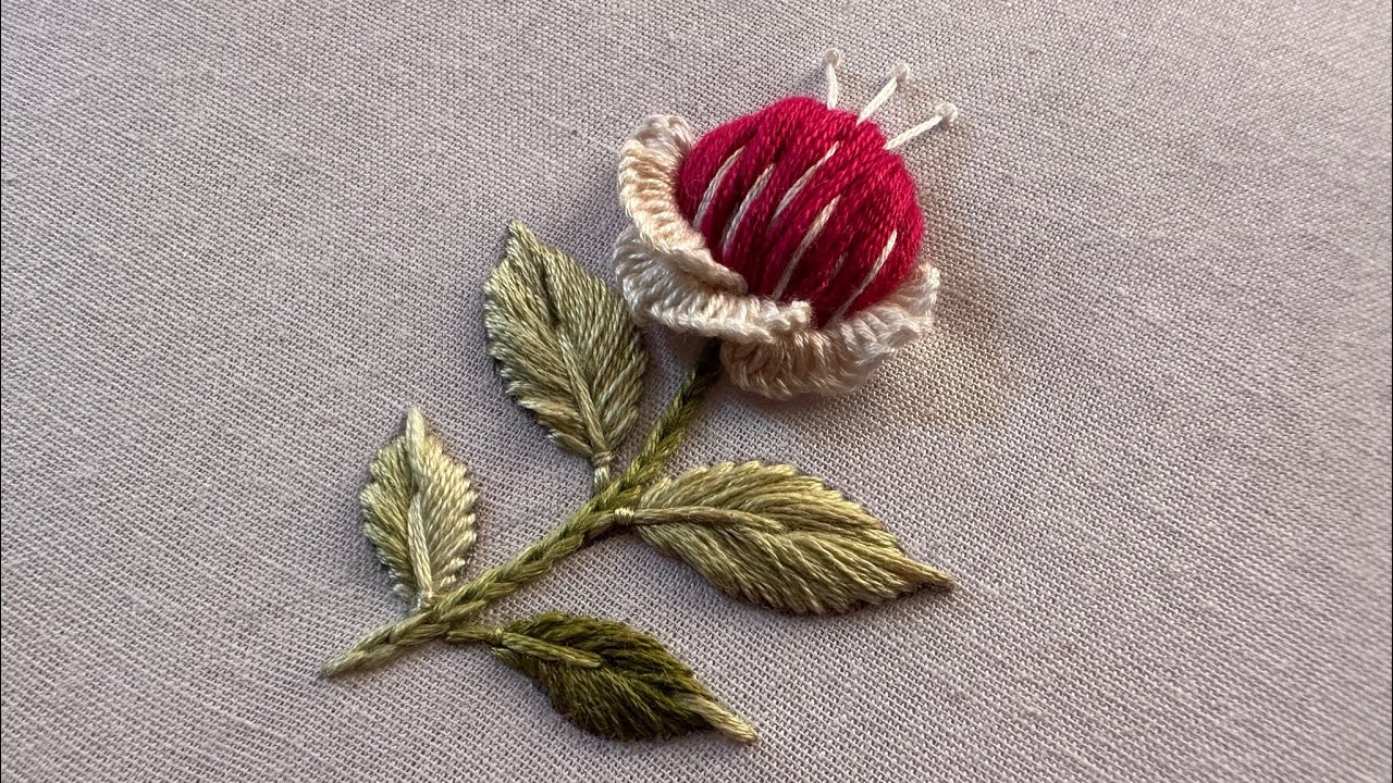 Cute flower embroidery design|hand embroidery design|embroidery