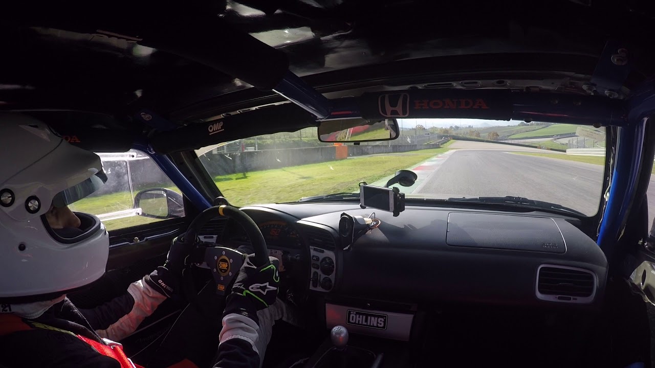 Honda S2000 OnBoard - Mugello Circuit - Time Attack Italia - Best Lap 2:14:739 with SemiSlick Tyres