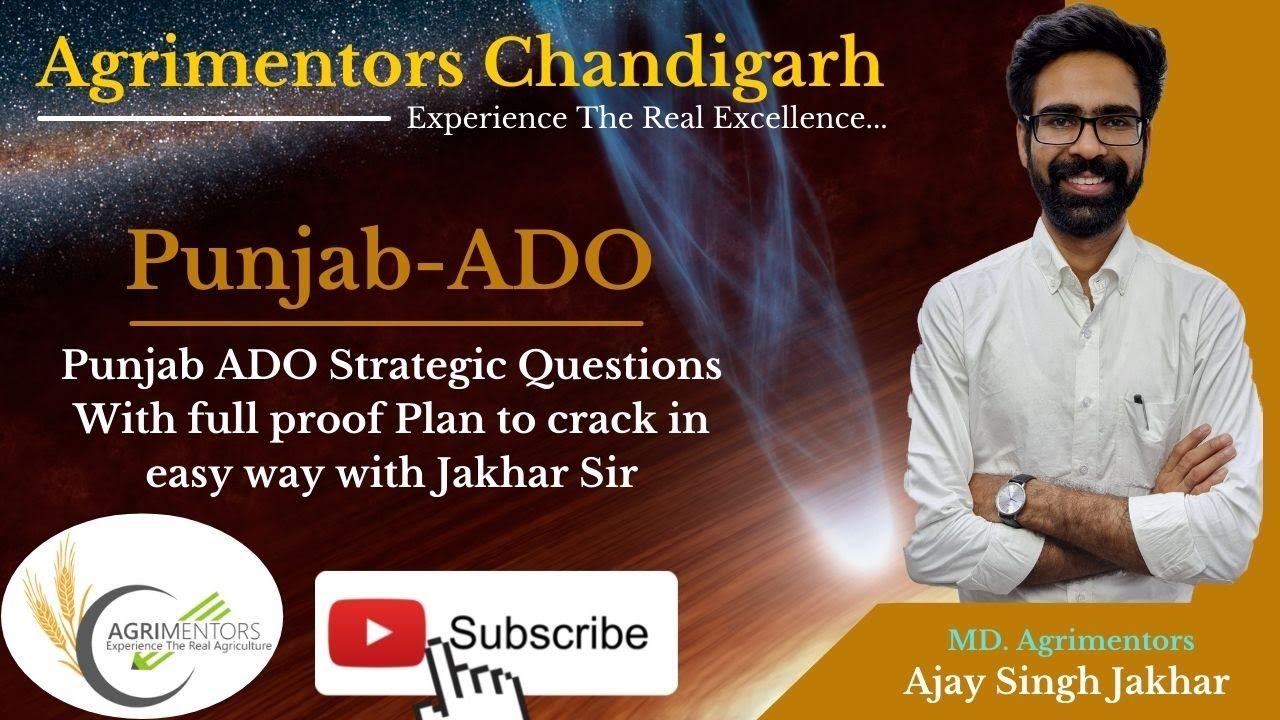 Punjab ADO &  ICAR-NET  Strategic Questions With full proof | Plan to crack in easy way