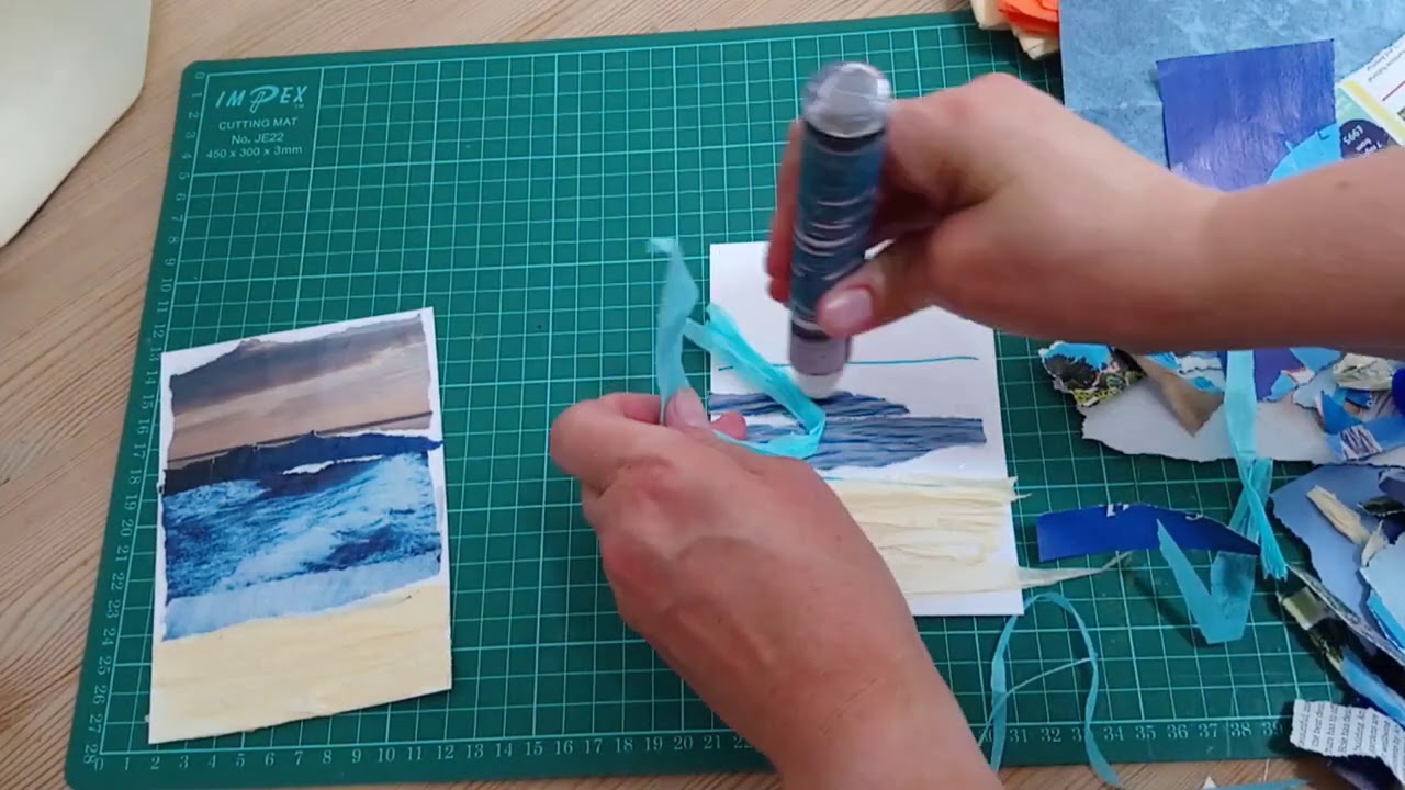 How To Make A Seascape Collage Postcard