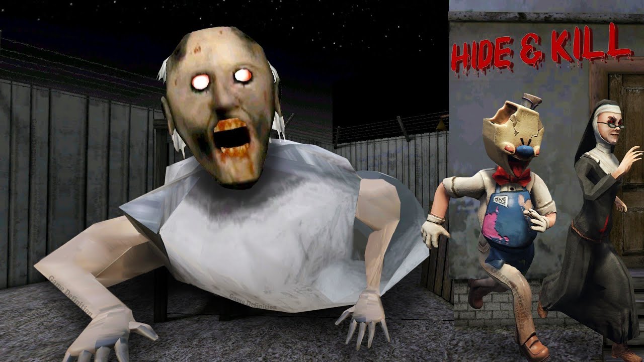 Granny Play Hide and Kill with Every Ghost squid game grandpa granny wala game definition hindi seek