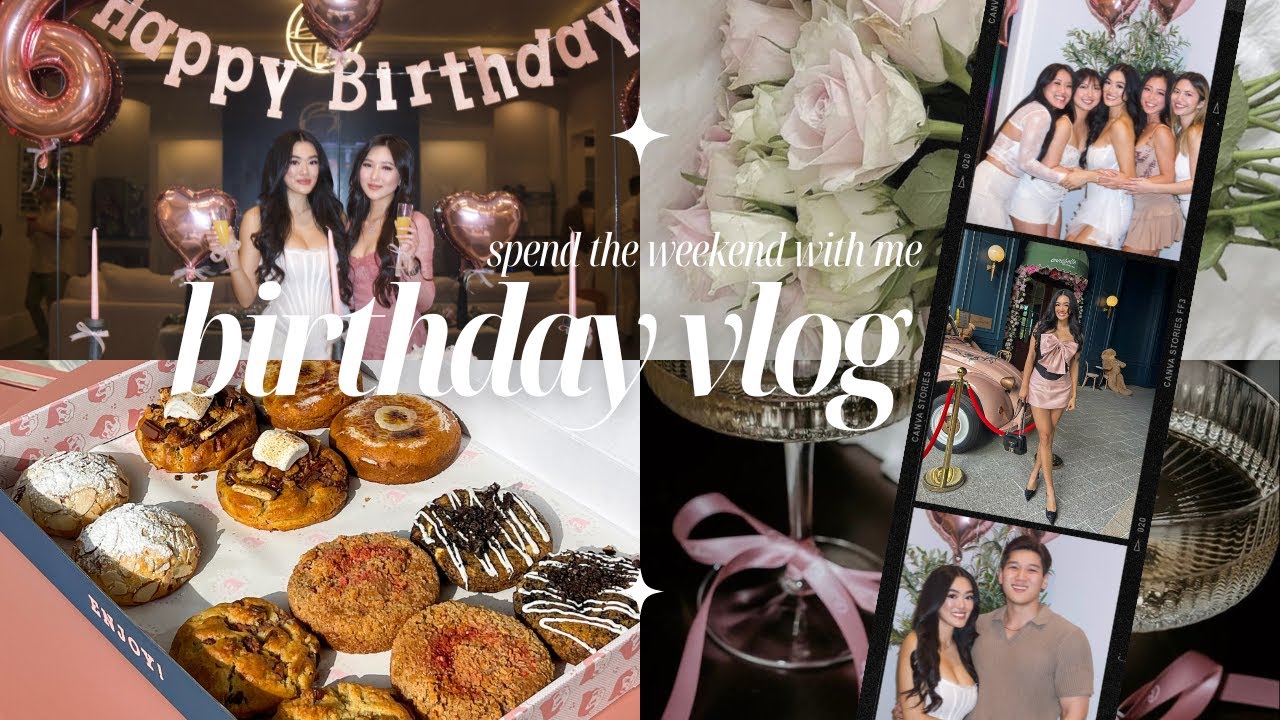 MY BIRTHDAY VLOG ✧˖&deg;. hosting a joint birthday party, aesthetic coquette brunch & going out