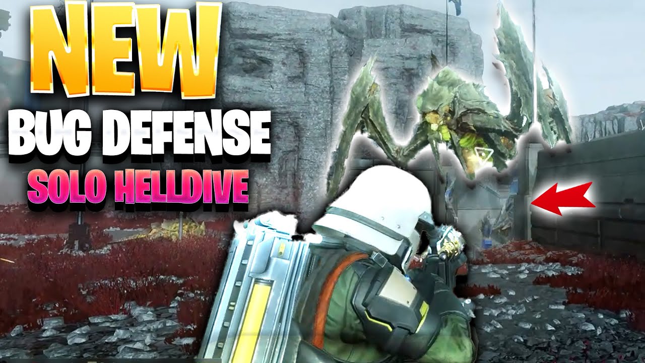 HELLDIVERS 2 - New Base Defending Bug Mission Is HELL! (Solo Helldive Difficulty)