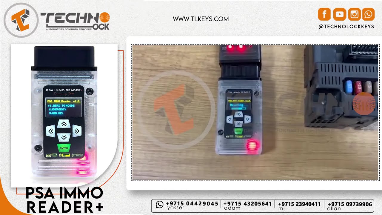 New PSA IMMO READER+ EMERGENCY START PSA BSI VALEO 4L00M+95128/25128 CAN (BSI2004-POX-00)