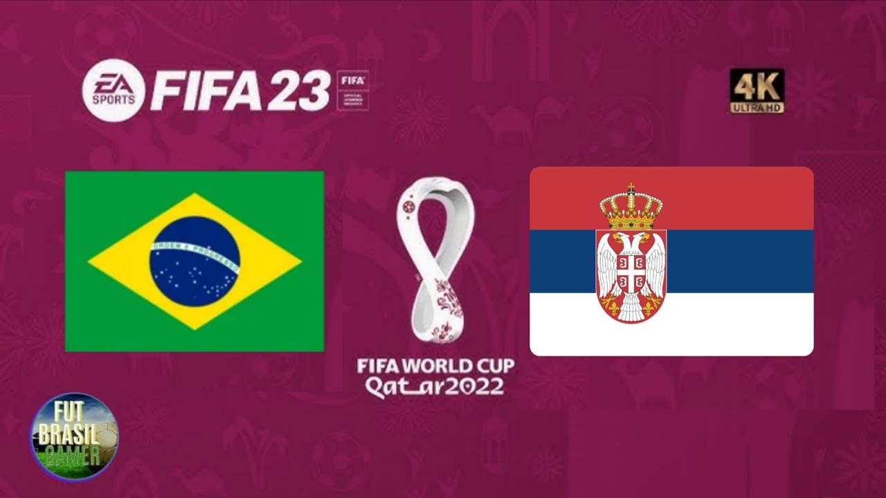 🚨 BRASIL X SÉRVIA FINAL COPA DO MUNDO QATAR 2O22 GAMEPLAY FIFA 23