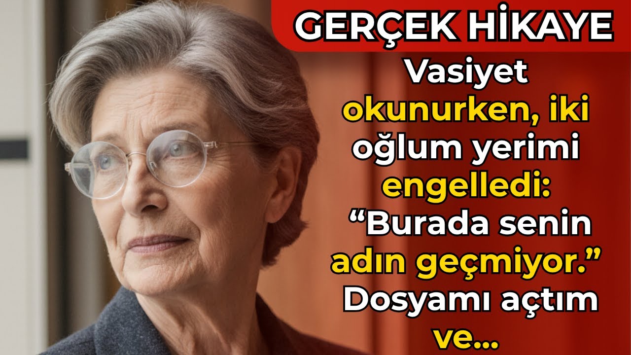 Vasiyetin okunmasında, iki oğlum bana yerimi kapattı: “Burada adın geçmiyor.” Dosyamı açtım.