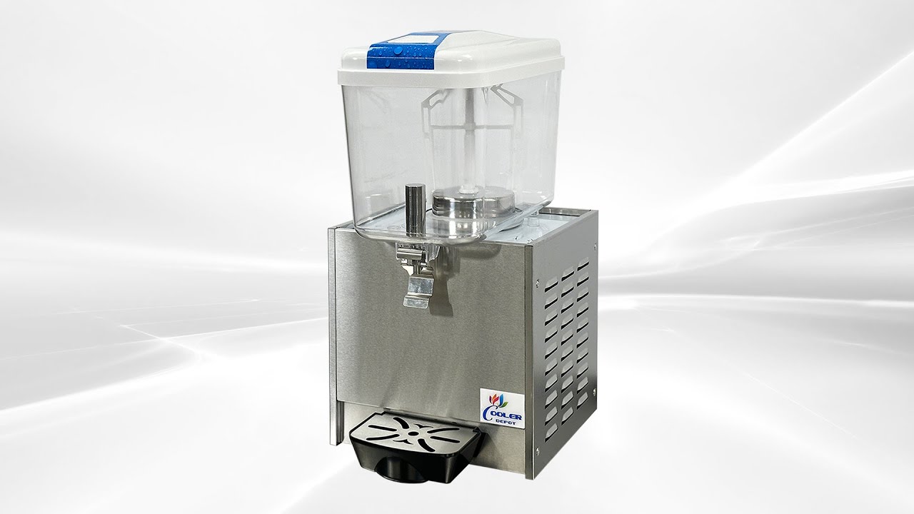 Commercial Beverage Dispenser, Tanks Ice Tea Drink Machine Juice Dispenser with 41&deg;F-53.6&deg;F YSJ18x1