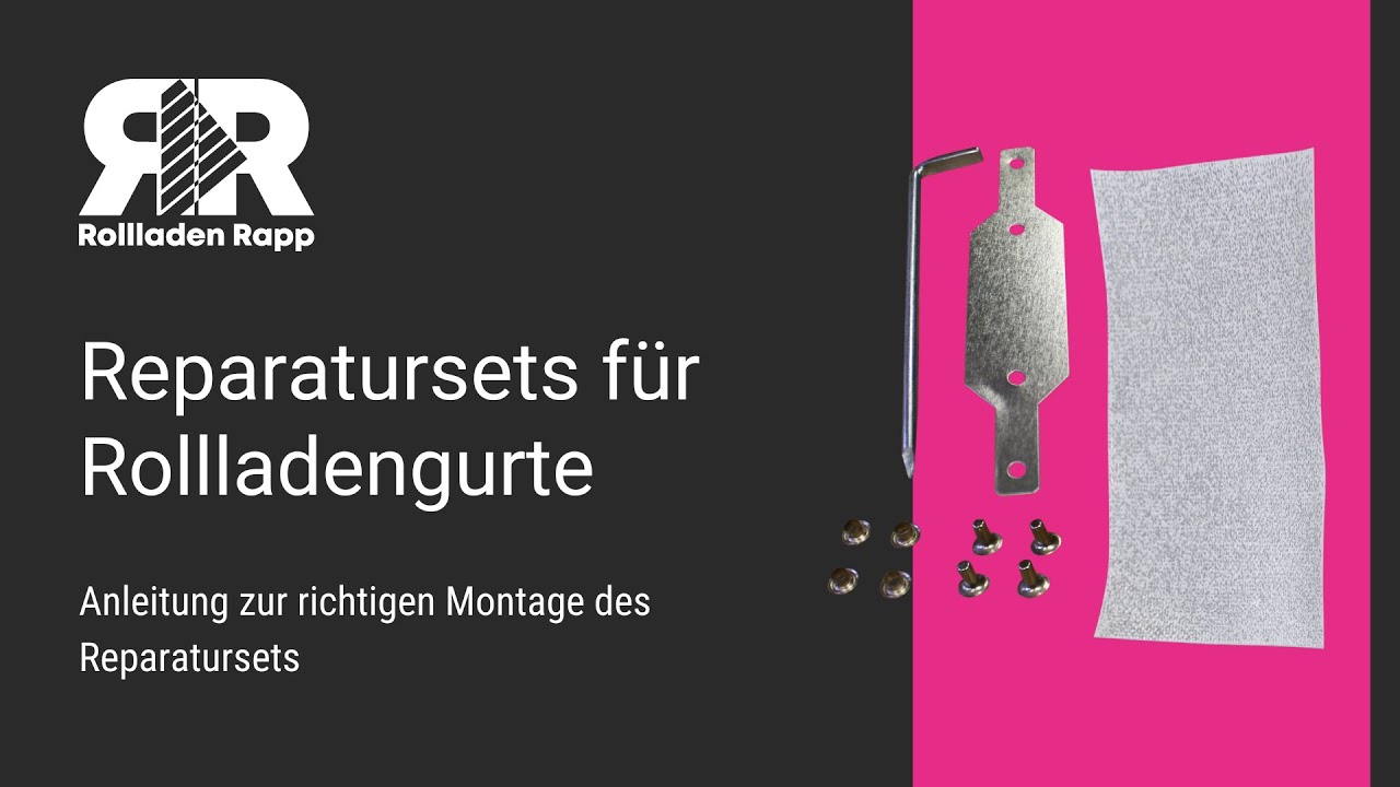 Montageanleitung - Rollladen Gurtband-Reparatur mit dem Reparatur Set von rolllra.de (mini/MAXI)
