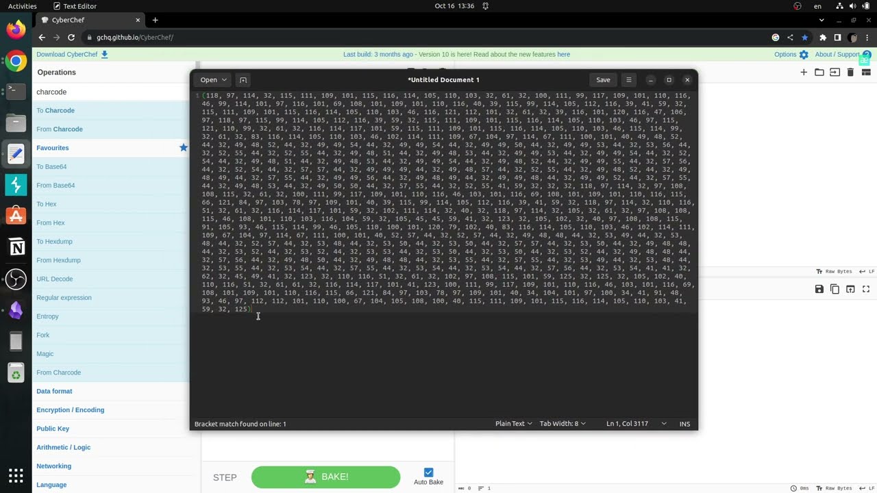 decode Charcode [CyberChef]