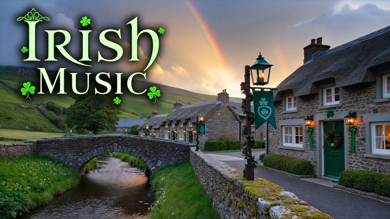 Cozy Irish Village Evening 🍀 Relaxing Celtic Music for a Peaceful St. Patrick’s Day