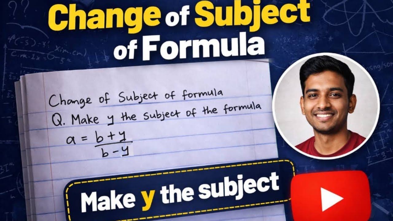Change of subject of formula//part 3 #mathtips #trend #yt #matheducation #subject 