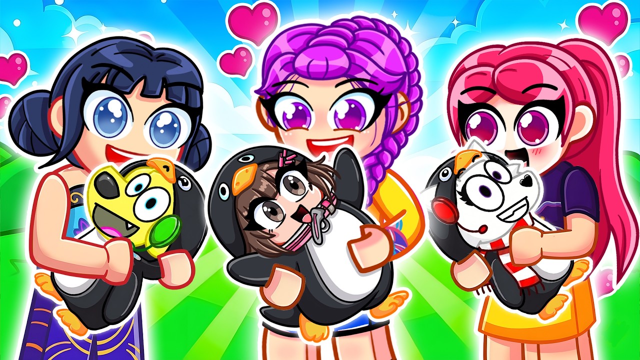 We ADOPT GUGUGAGA PENGUIN, TYLER & SNOWI in Roblox!
