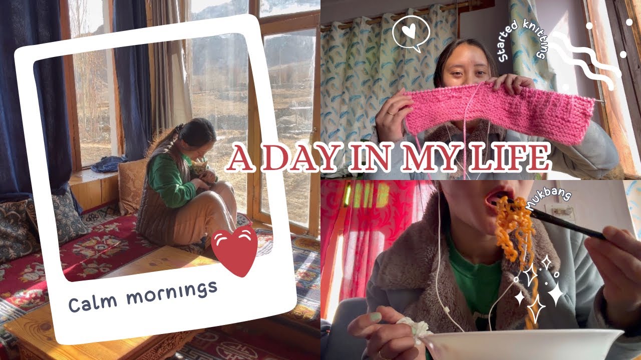 Slow Living Diaries 🧶 | Calm Mornings, Spicy Ramen & Knitting