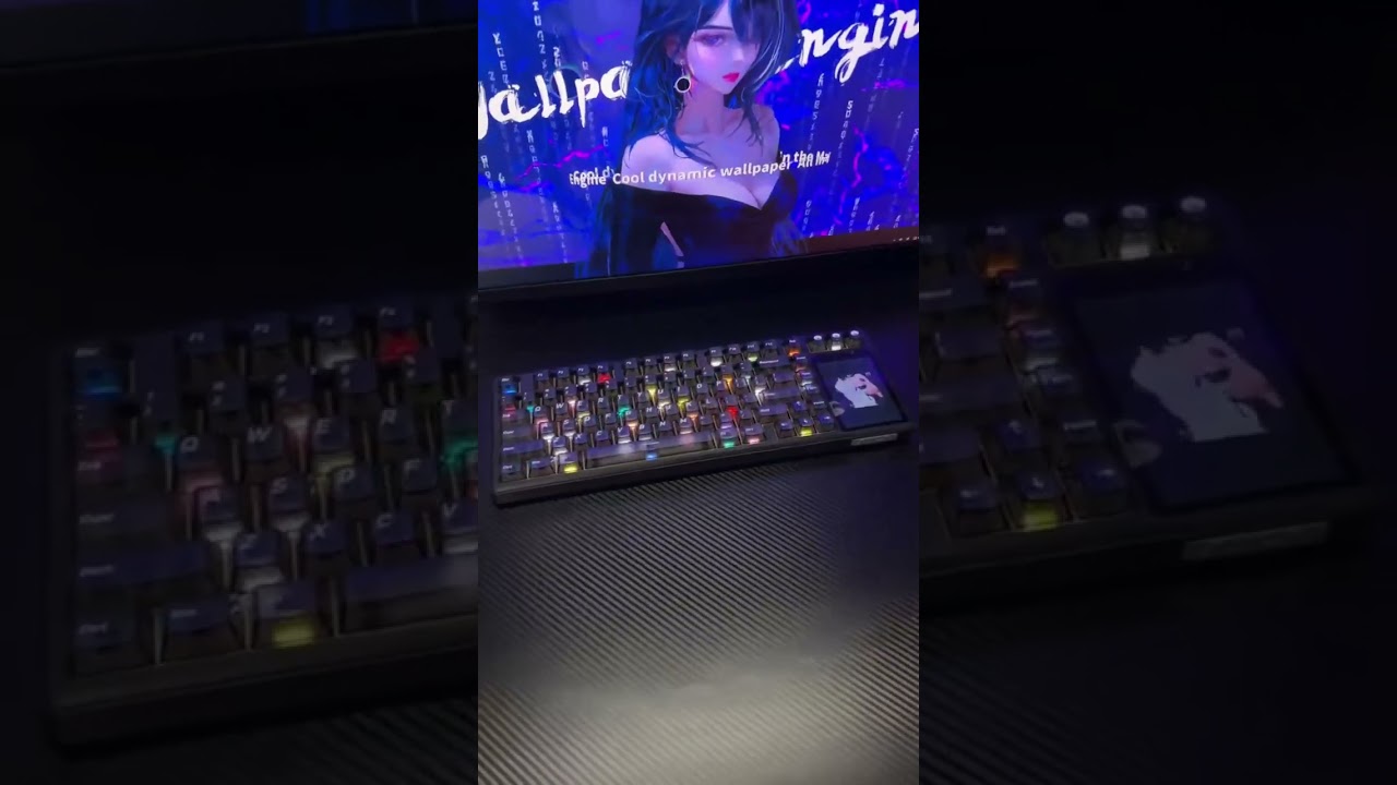 Watching movie in my keboard's LED screen