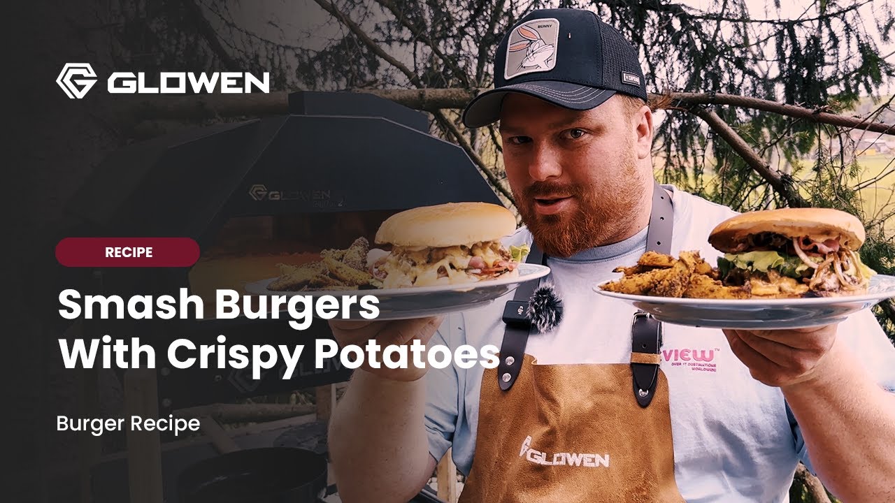 How To Make Smash Burger and Crispy Fries | Glowen Oven Recipes