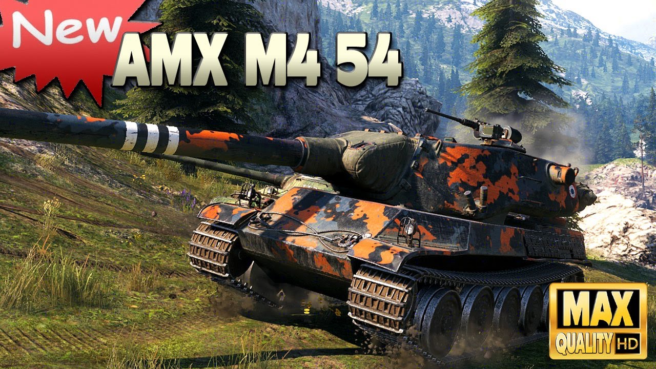 Ulepszony AMX M4 54 i nowe Lakeville z drugiej strony - World of Tanks