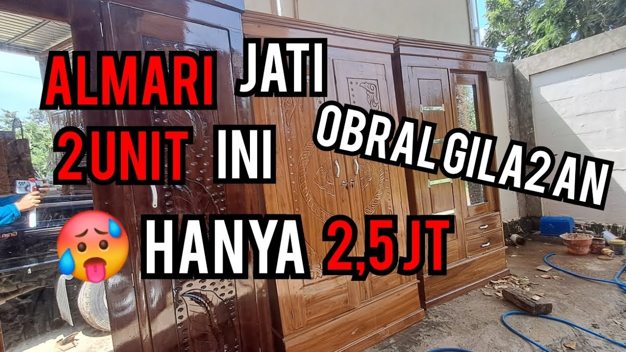 gila bener nih almari jati 2unit di jual 2jutaan