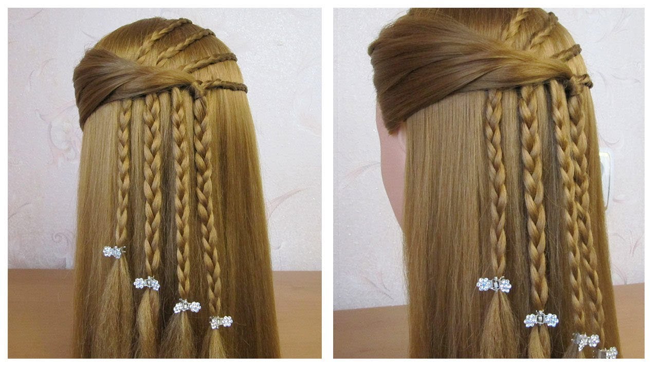 Coiffure pour tous les jours (pour l'&eacute;cole/coll&egrave;ge) 💫 tresse simple et rapide 💫 facile &agrave; faire