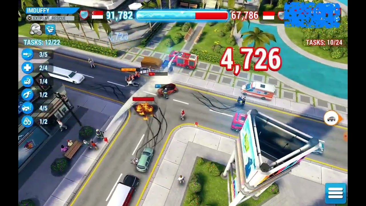 Emergency HQ 1vs1 :  Fire caused by leaking fuel!