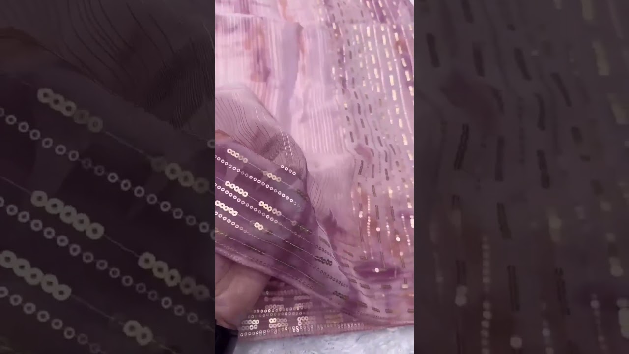 Organza saree with sequence work ₹1200+shipping whatsapp 9444115140 #sareetale #indianattire