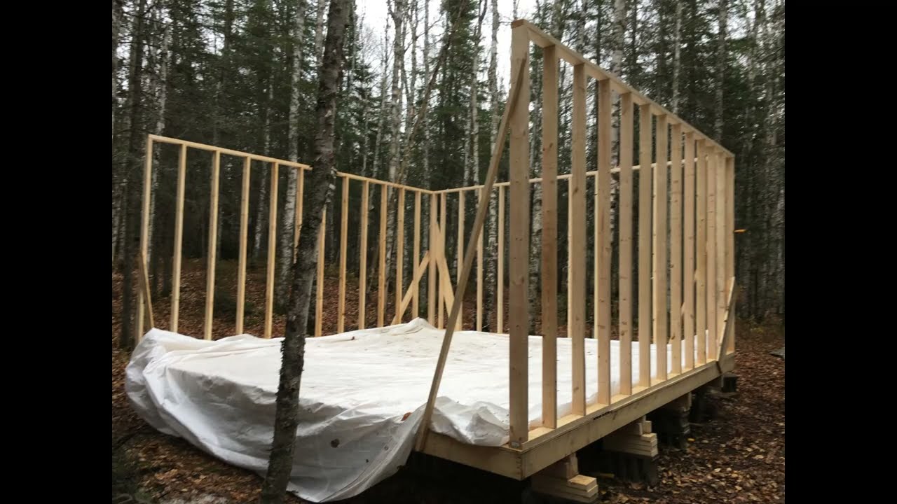 trapline cabin build. Canadian wilderness, Northwestern Ontario, Thunder Bay district