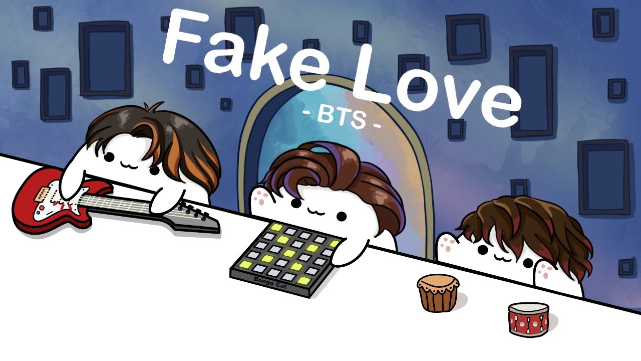 BTS (방탄소년단) FAKE LOVE - (cover by Bongo Cat) ️🎧