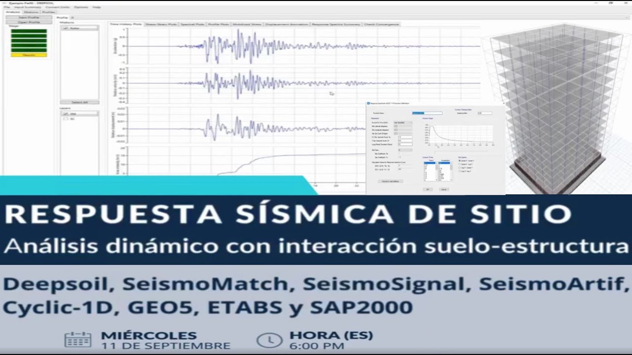 👨‍💼Interacción dinámica suelo-estructura con análisis de respuesta sísmica de sitio