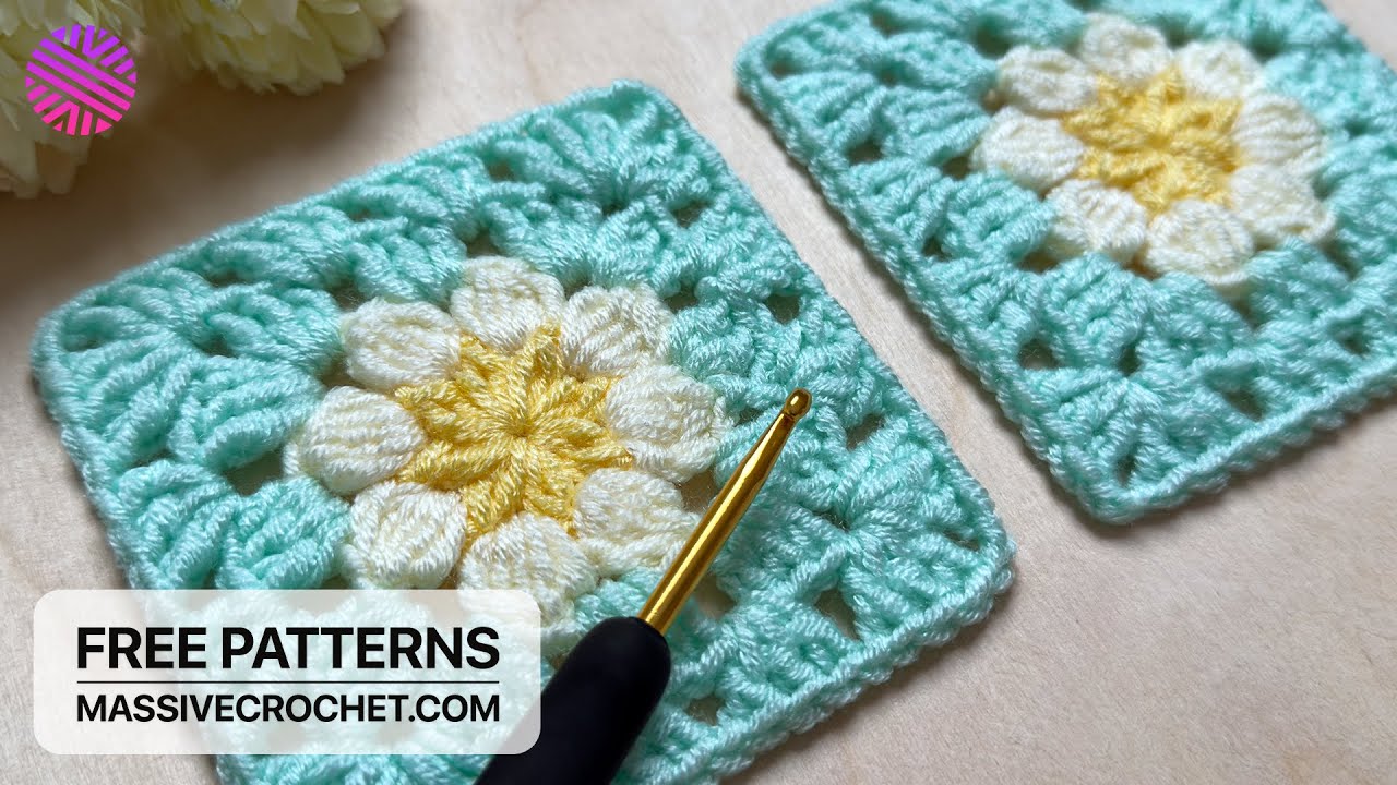 Crochet a SUPER EASY Granny Square for Beginners 💛