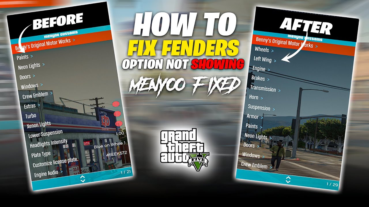 HOW TO FIX CAR MODIFICATIONS PARTS NOT SHOWING IN MENYOO GTA 5 | FENDERS NOT SHOWING | BY ZTG