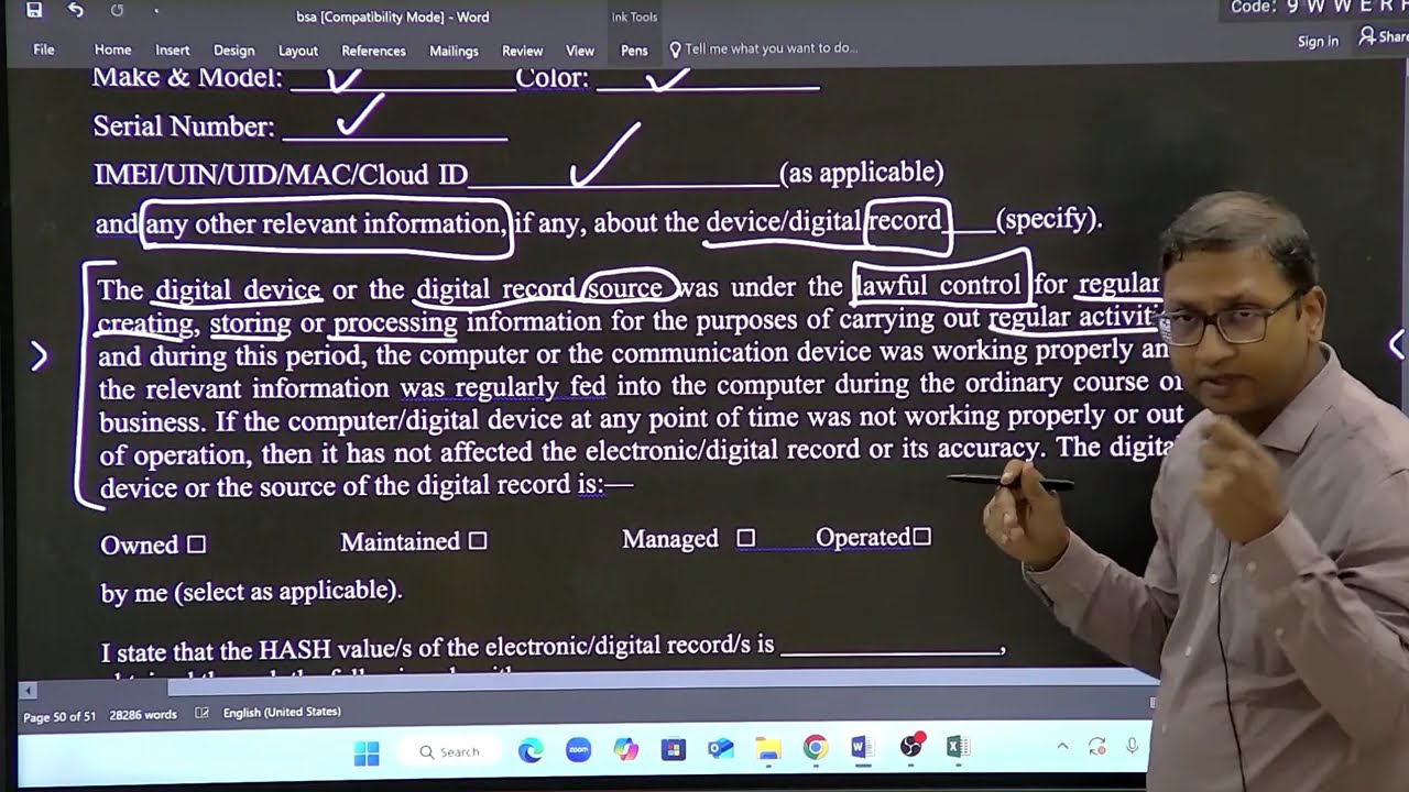 Section 63 certificate (In Hindi)