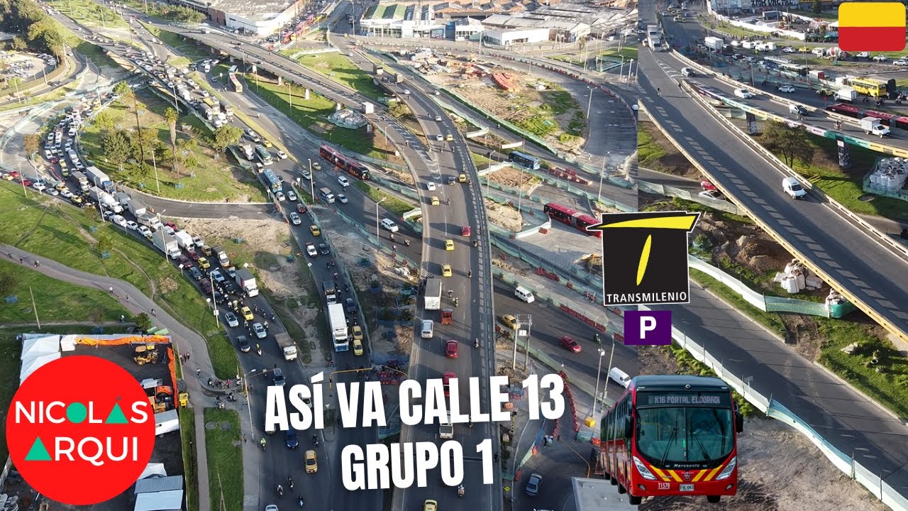Así va Troncal de TransMilenio Avenida Calle 13 en Bogotá 🇨🇴 - Grupo 1 Av. Américas con Carrera 50