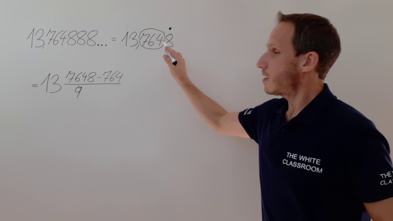 KURZANLEITUNG: 13,764888... GEMISCHT PERIODISCHE DEZIMALZAHLEN als BRUCH DARSTELLEN