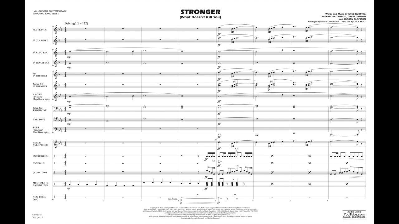 Stronger (What Doesn't Kill You) arr. by Matt Conaway