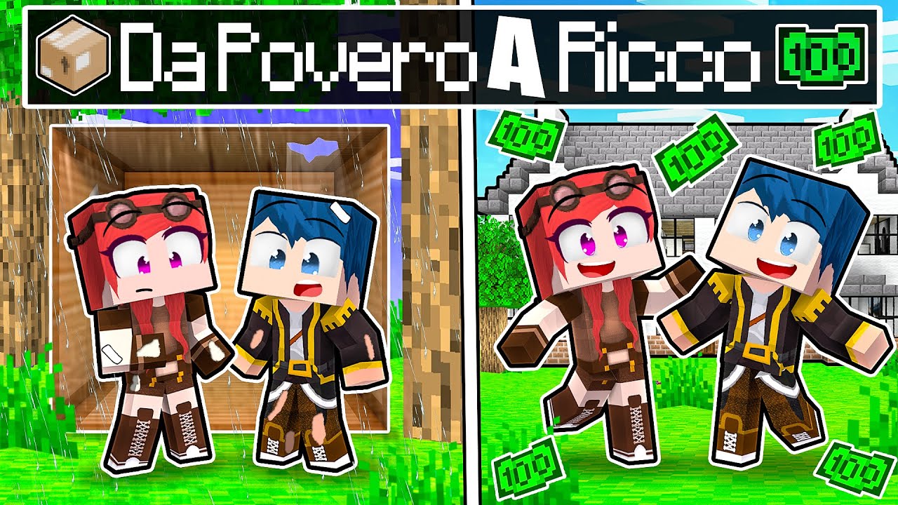 VITA DA POVERO A RICCO SU MINECRAFT!