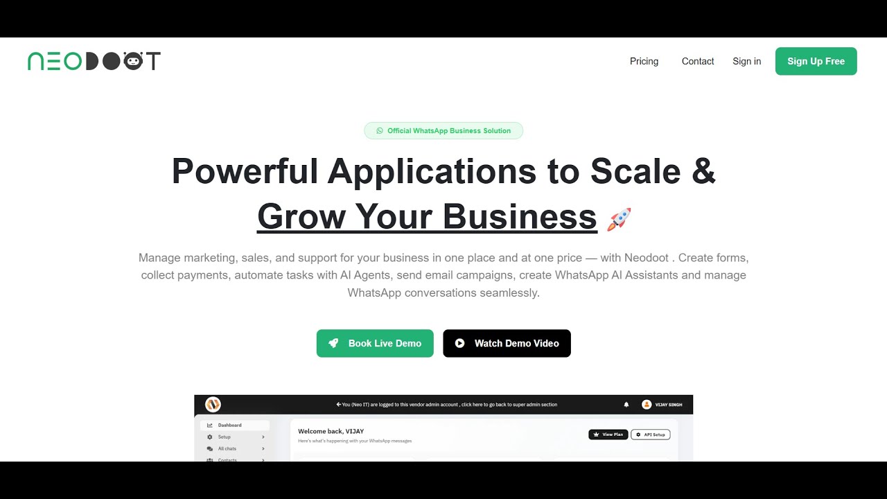 Neodoot WhatsApp Automation – Complete Admin Setup Guide