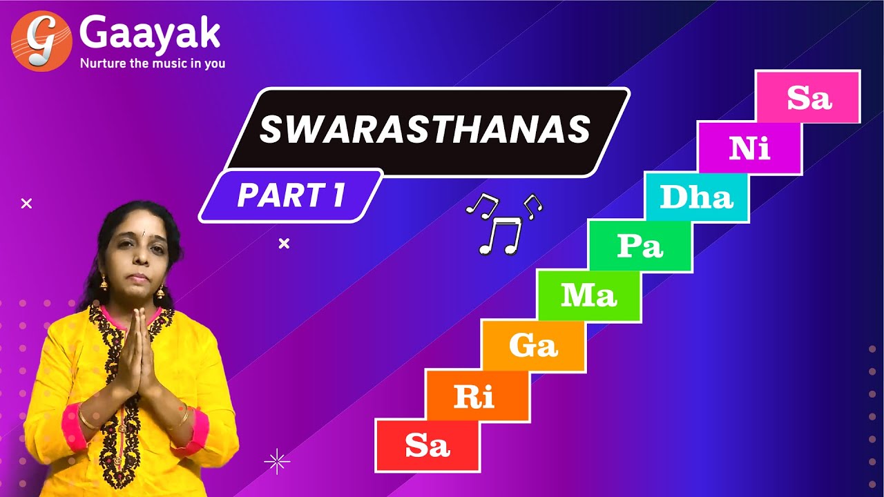 Saptaswaras  | Carnatic Music Lessons for Beginners | Vijayalakshmi Venkataraman | Gaayak