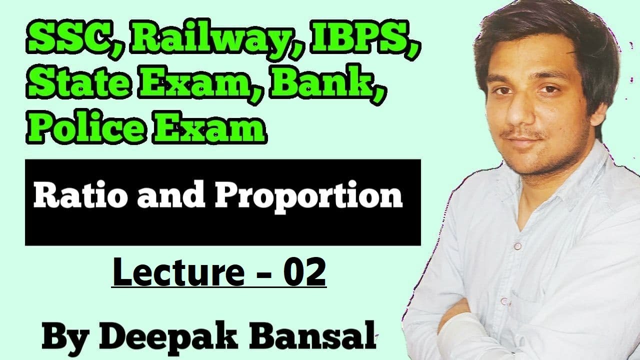 Quantitative Aptitude Free Lecture - 02 (Ratio and Proportion) By Deepak Bansal || Punjab IQ